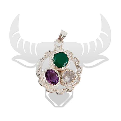 Taurus (Vrishabh) Pendant,Taurus Gem Pendant,Semi precious Gem stone